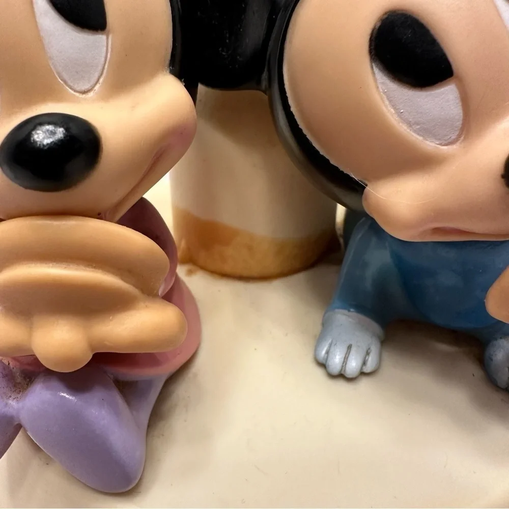 Vintage 1984 Baby Mickey Minnie Mouse Lamp Dolly Toy Co. Disney TESTED WORKS